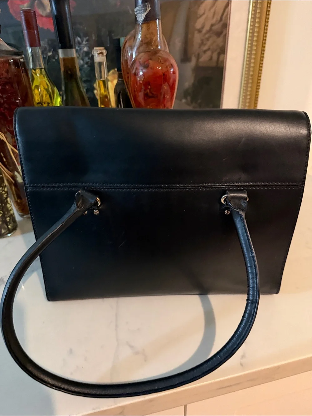 kate spade Black Leather Briefcase with Gold Hardware Open to Offers!